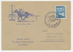 Card / Postmark Austria 1946 Horse races