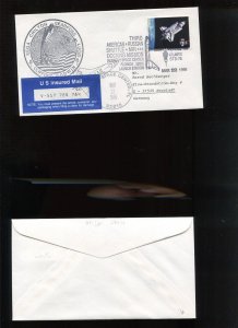 SHUTTLE STS-76 MISSION INSURED COVER MAILED TO WEST GERMANY MAR 22 1996 HR1877