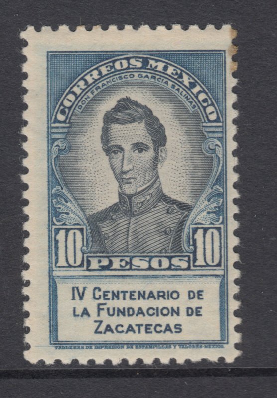 Mexico Sc 824 MLH. 1946 10p Garcia Salenas, 3 perfs stained