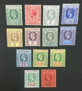 MOMEN: GOLD COAST SG #71-84 1913-21 MINT OG H LOT #193452-2079