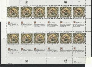 United Nations 1989 Human Rights Mint Never Hinged Stamps Sheet R18437