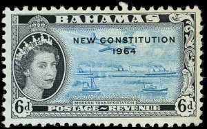 BAHAMAS Sc 192 F-VF/MNH - 1964 6p - Modern Transport-Ovrpt