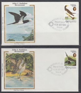 Marshall Islands 63-64,C1-C2 Birds Colorano Set of Four U/A FDCs