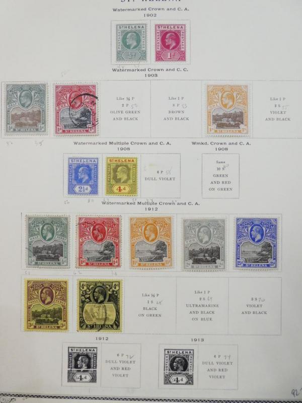 EDW1949SELL : ST HELENA Very nice Mint & Used collection on album pgs. Cat $1056