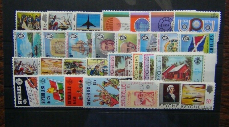 Seychelles 1971 1978 Independence Government Royal Visit Liberation UPU MNH