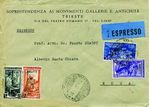 Trieste A Montecassino Lire 55 on Espresso cover