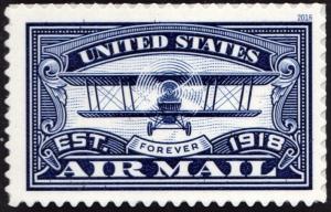 SC#5281 (50¢) United States Airmail (Blue) Single (2018) SA