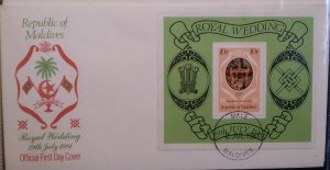 Commonwealth 1981 Royal Wedding FDC Covers Uganda Dominica Maldives  Caicos Is