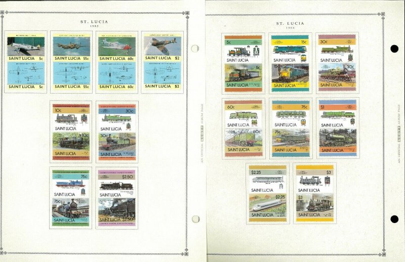 St.Lucia 1946-1999 Mint (6 used) Hinged on Scott International Pages