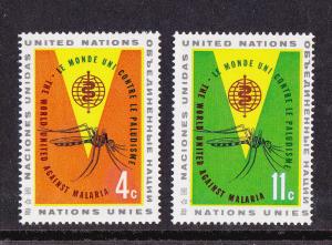 UN - NY # 102-103 Malaria Eradication, Mint NH, 1/2 Cat.