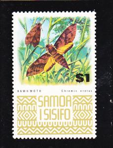 Samoa  Scott#  378  MH  (1972 Hawk Moth)