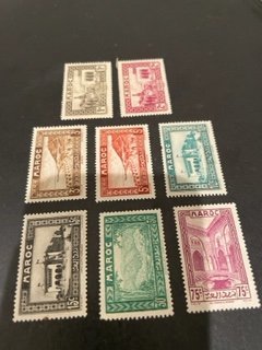 French Morocco sc 124-129,132,137 MHR