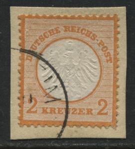 Germany 1872 Imperial Eagle 2 kr orange used  (JD)