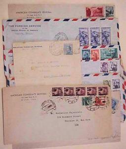 ITALY  US CONSULATE 8 COVERS 1911-962