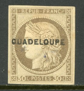 Guadeloupe 1891 French Colony 30¢ Drab Stanley Gibbons #19 Mint  D893