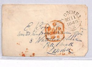 GB IRELAND QV Cover *CLONMEL* CDS Note CODE *E* WITHIN ARCS 1846 {samwells}YB2