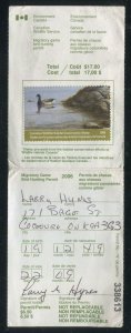 Canada B.O.B./Revenue FWH22a Used Wildlife Habitat Conservation Stamp