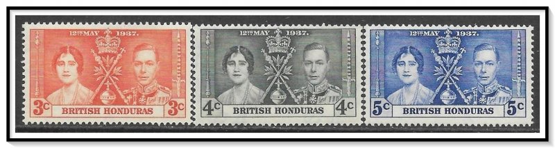 British Honduras #112-114 Coronation Issue MNH