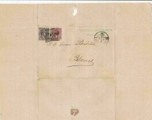 Spain 19th centuary stamps cover Ref 8421