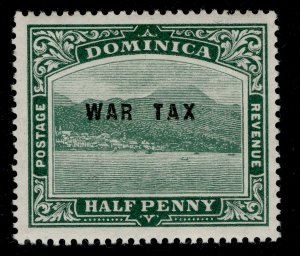 DOMINICA GV SG56, ½d deep green, NH MINT.