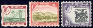 HALF-CAT BRITISH SALE: RHODESIA / NYASALAND #158-71 Mint NH