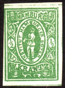 1863, Germany, Hamburger Boten, W. Krantz, Local stamp, MNG