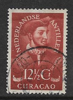 CURACAO  204 USED ALONSO DE OJEDA ISSUE 1949