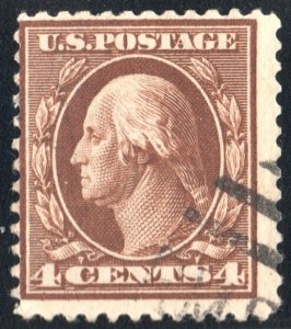 SC#377 4¢ Washington Single (1911) Used