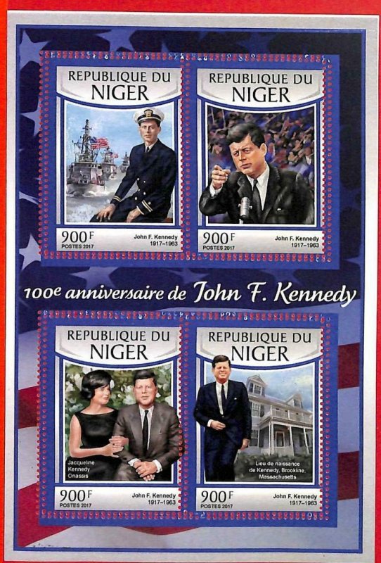 A1410 Niger-ERROR МISSPERF 2017 people J.F.Kennedy President Джон Ф. Кеннеди