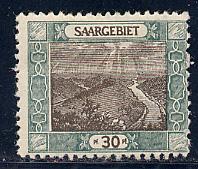 Saar - Scott # 72, unused