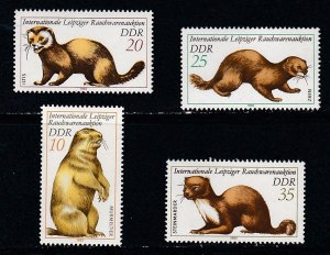 Germany DDR # 2241-2242, Fur Bearing Animals, Mint NH, 1/2 Cat.