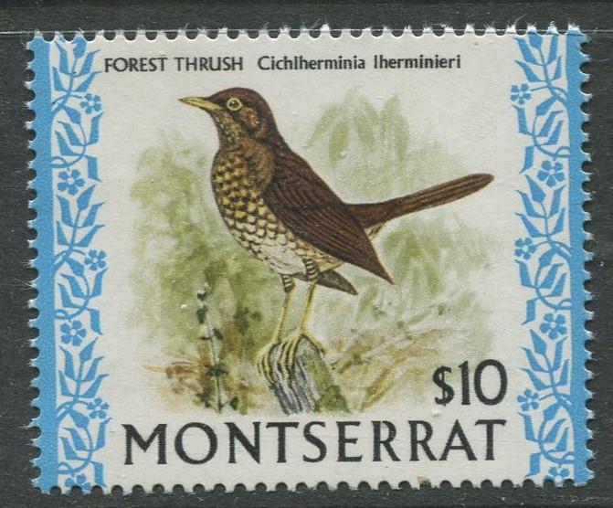 Montserrat - Scott 243A - Birds Issue - 1970 - MNH -Single $10 Stamp