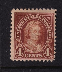 1923 Martha Washington 4c brown Sc 556 MHR OG hinge remnant