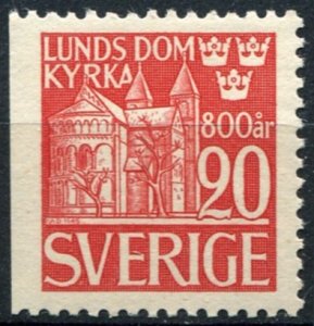 Sweden Sc#373 MNH, 20o red, Lund- Cathedral (1946)