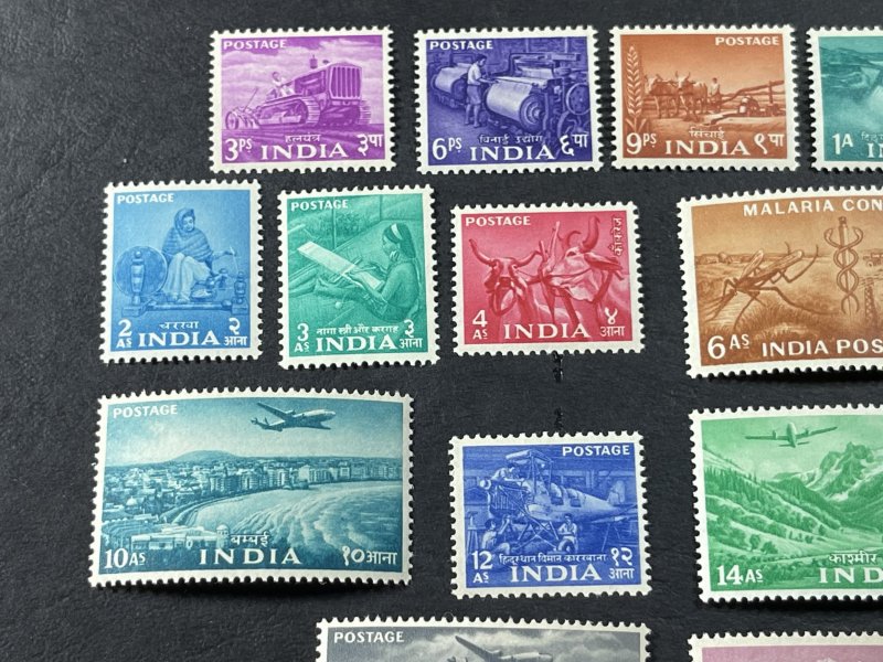 INDIA # 254-271--MINT NEVER/HINGED---COMPLETE SET-----1955