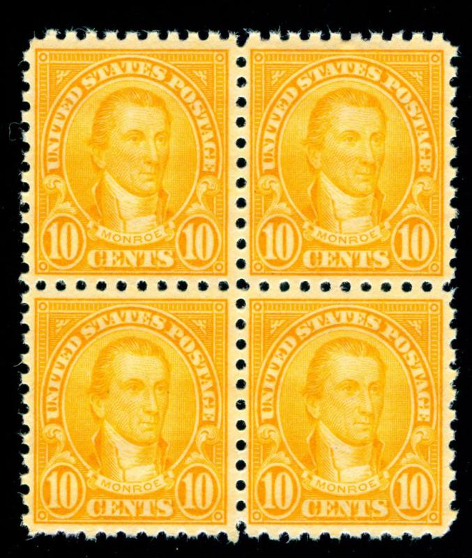 MOMEN: US STAMPS #591 MINT OG NH BLOCK VF