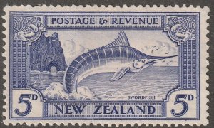 New Zealand, Scott#192, mint, hinged, Marlin