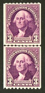 U.S. #722 MINT LINE PAIR OG NH