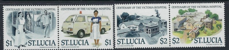 St Lucia 894-95 MNH 1987 Victoria Hospital (ak3499)