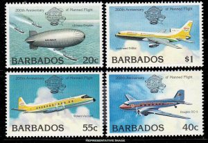 Barbados Scott 606-609 Mint never hinged.