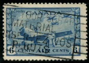 C7 Canada 6c Airmail, used