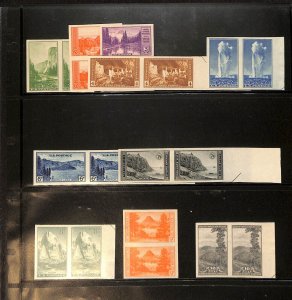 United States Postage Stamp, #756-765 National Parks Mint Pairs, 1935 (BP)