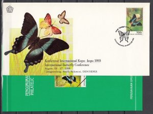 Indonesia, Scott cat. 1548. Butterfly Conference issue. First day cover. ^