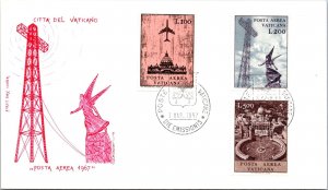 Vatican FDC 1957 - Airmail - Filagrano Cachet - F30842