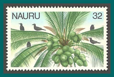 Nauru 1978 Definitives, 32c Coconut Palm, MNH 176,SG185