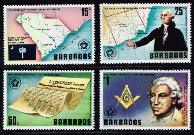 Barbados #440-443 American Bicentennial Set of 4; MNH (3.70)