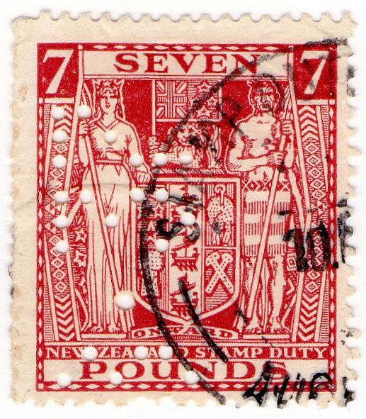 (I.B) New Zealand Revenue : Stamp Duty £7