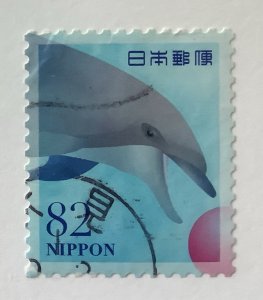 Japan 2019 Scott 4307g used - 82y,  Marine Life, Dolphin