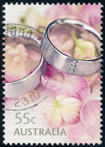 Australia 2008 55c Greetings - Silver Rings Sheet SG3070 Used