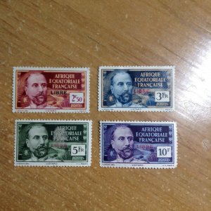 French Equatorial Africa  # 117-18/20/22  no gum